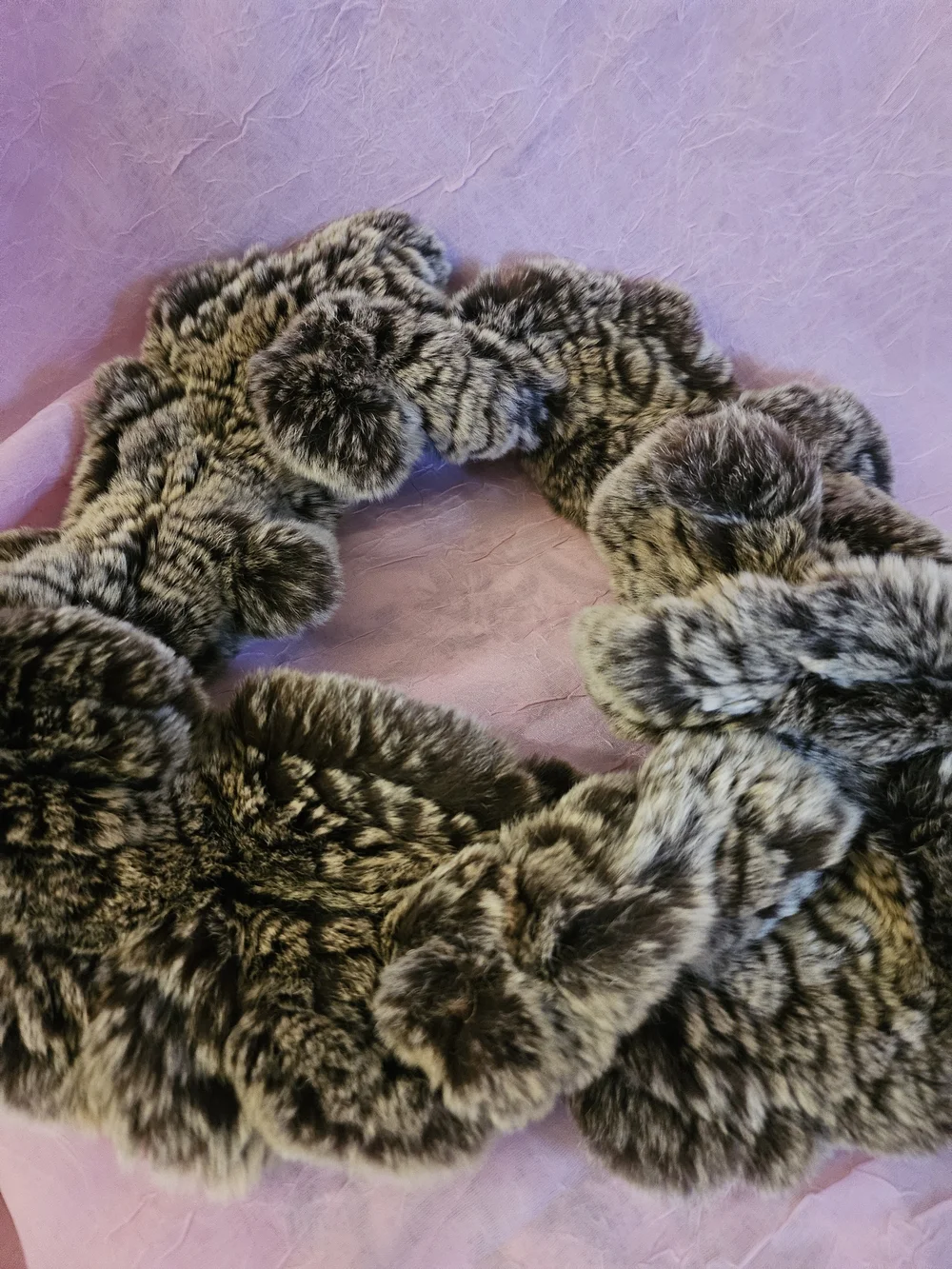 Genuine Real Rabbit Fur Women's Scarf Super Soft Beautiful Condition